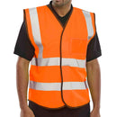 High Visibility Orange Waistcoat with ID pocket