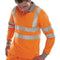 Class 3 Long Sleeved Orange Hi Viz Polo Shirt - Azured - Rail Spec - Lapwing UK