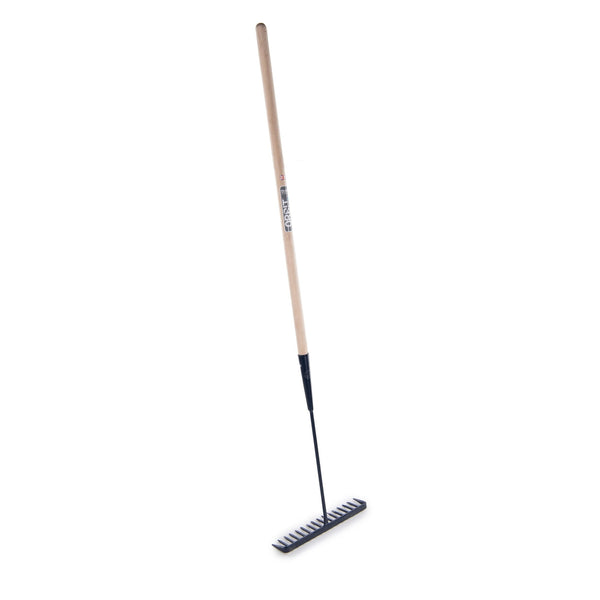 16 Round Teeth Tarmac Rake with Wooden Handle