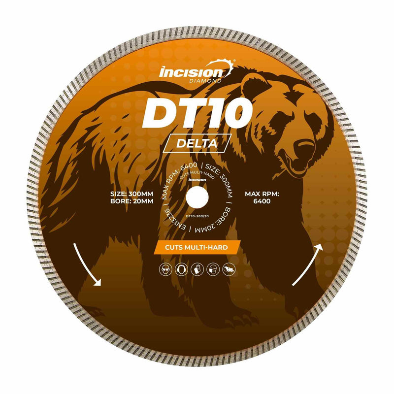 DT10-300/20 Delta Range Multi-Hard/Steel Diamond Blade