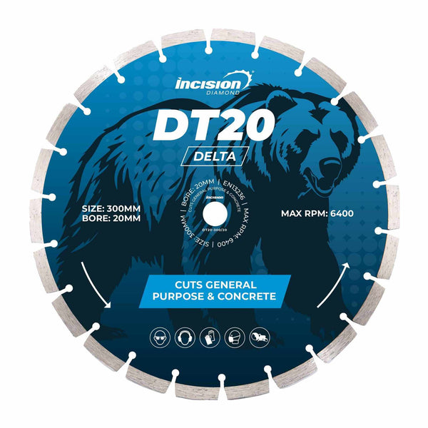 DT20-300/20 - Delta Range General Purpose Diamond Blade