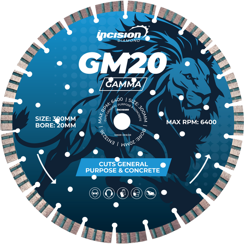 GM20-300/20 Gamma Range General Purpose & Concrete Products Diamond Blade