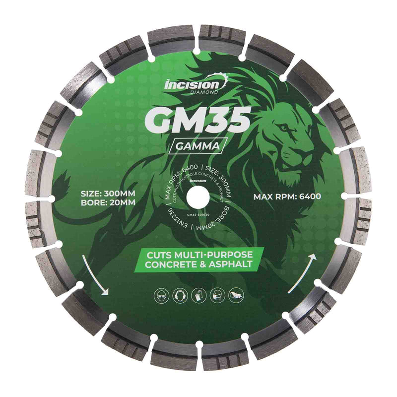 GM35 Gamma Range Concrete and Asphalt Multi Purpose Diamond Blade