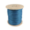 Blue Polypropylene Rope on a Wooden Drum