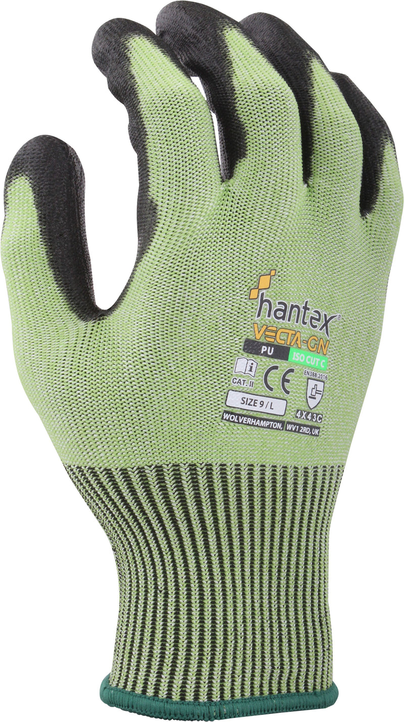 Cut Level 5 (C) Green Traffic Gloves - Azured - Hand Protection - Lapwing UK