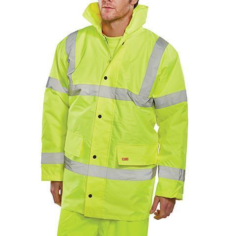 Class 3 Yellow Contractors Hi Viz Jacket - Azured - Waterproof Clothing - Lapwing UK