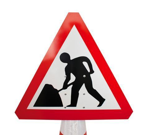 Plastic Cone Signs: Men At Work