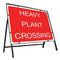 Metal Road Sign Heavy Plant Crossing - Orbit - Temporary Road Signs - Lapwing UK
