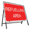 Metal Road Sign Refuelling Area - Orbit - Temporary Road Signs - Lapwing UK