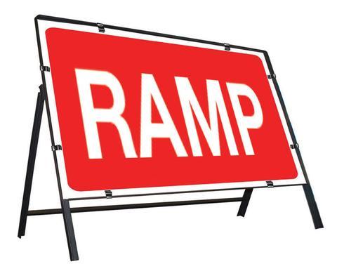 Metal Road Sign Ramp - Orbit - Temporary Road Signs - Lapwing UK