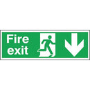 Safety Signs Fire Exit Arrow Down - Orbit - Safety Signage - Lapwing UK