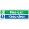 Safety Signs Fire Exit Keep Clear - Orbit - Safety Signage - Lapwing UK