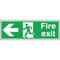 Safety Signs Fire Exit Arrow Left - Orbit - Safety Signage - Lapwing UK