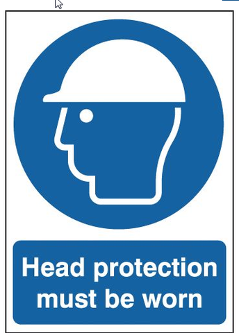 Safety Signs Head Protection Must Be Worn A3 - Orbit - Safety Signage - Lapwing UK
