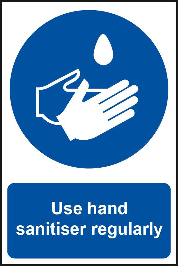 Use Hand Sanitiser Regularly - Safety Sign 200 x 300mm - LapwingUK B2C - Safety Signage - Lapwing UK