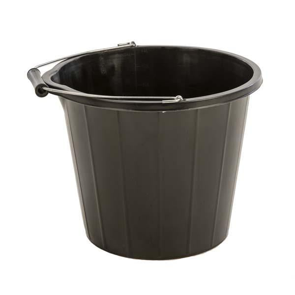 Black Plastic Bucket - Orbit - Materials Handling - Lapwing UK