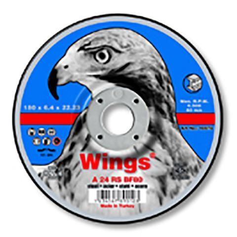 Wings 115/6/22Grinding Discs Metal Depressed - Wings - Abrasives, Cutting & Grinding - Lapwing UK