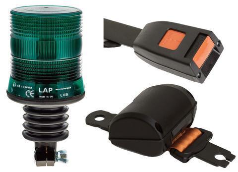 LED Compact Green Beacon & Seat Belt kit - Orbit - Site Electrical - Lapwing UK